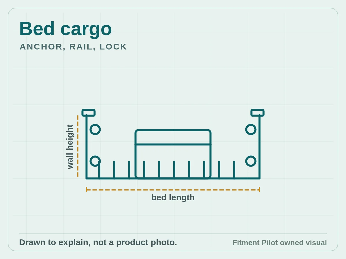 Bed cargo owned fitment checklist visual