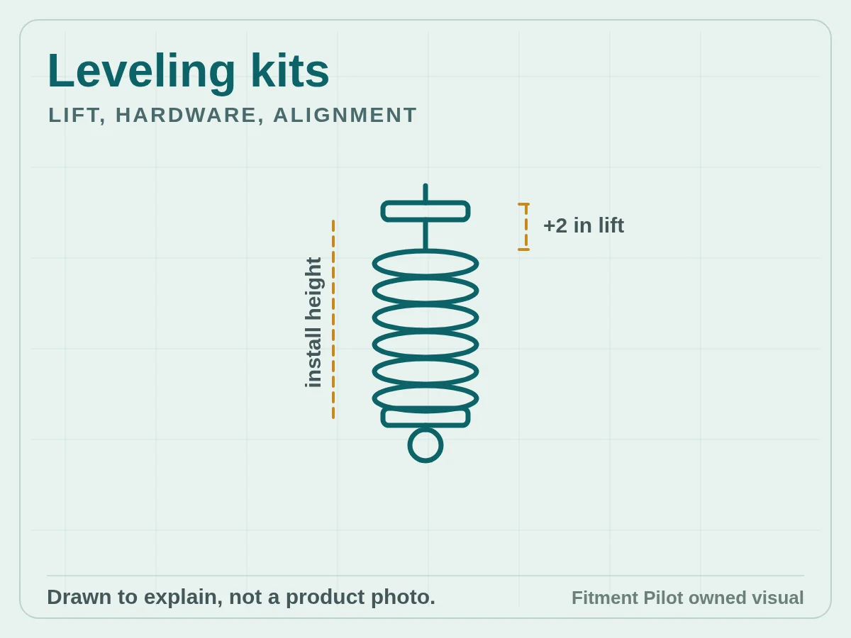 Leveling kits owned fitment checklist visual