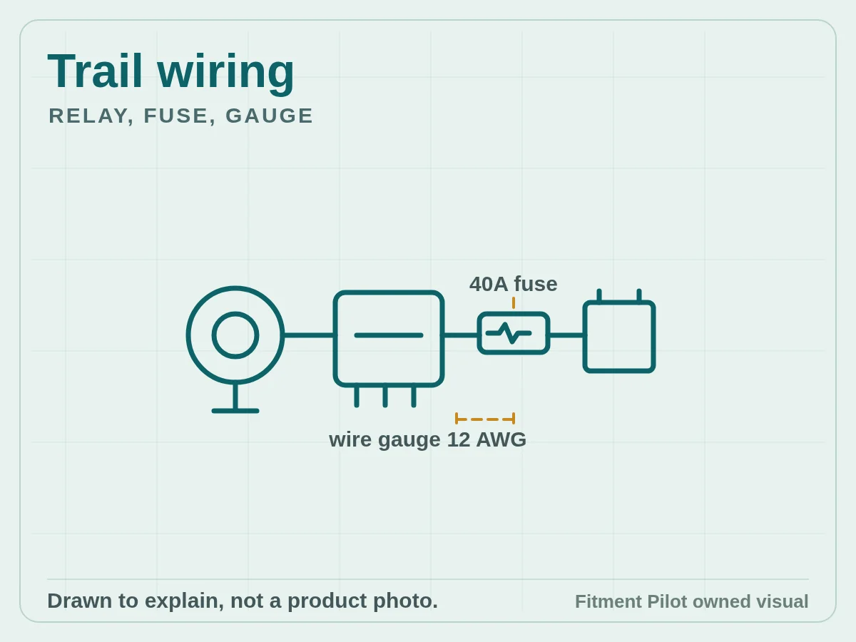 Trail wiring owned fitment checklist visual
