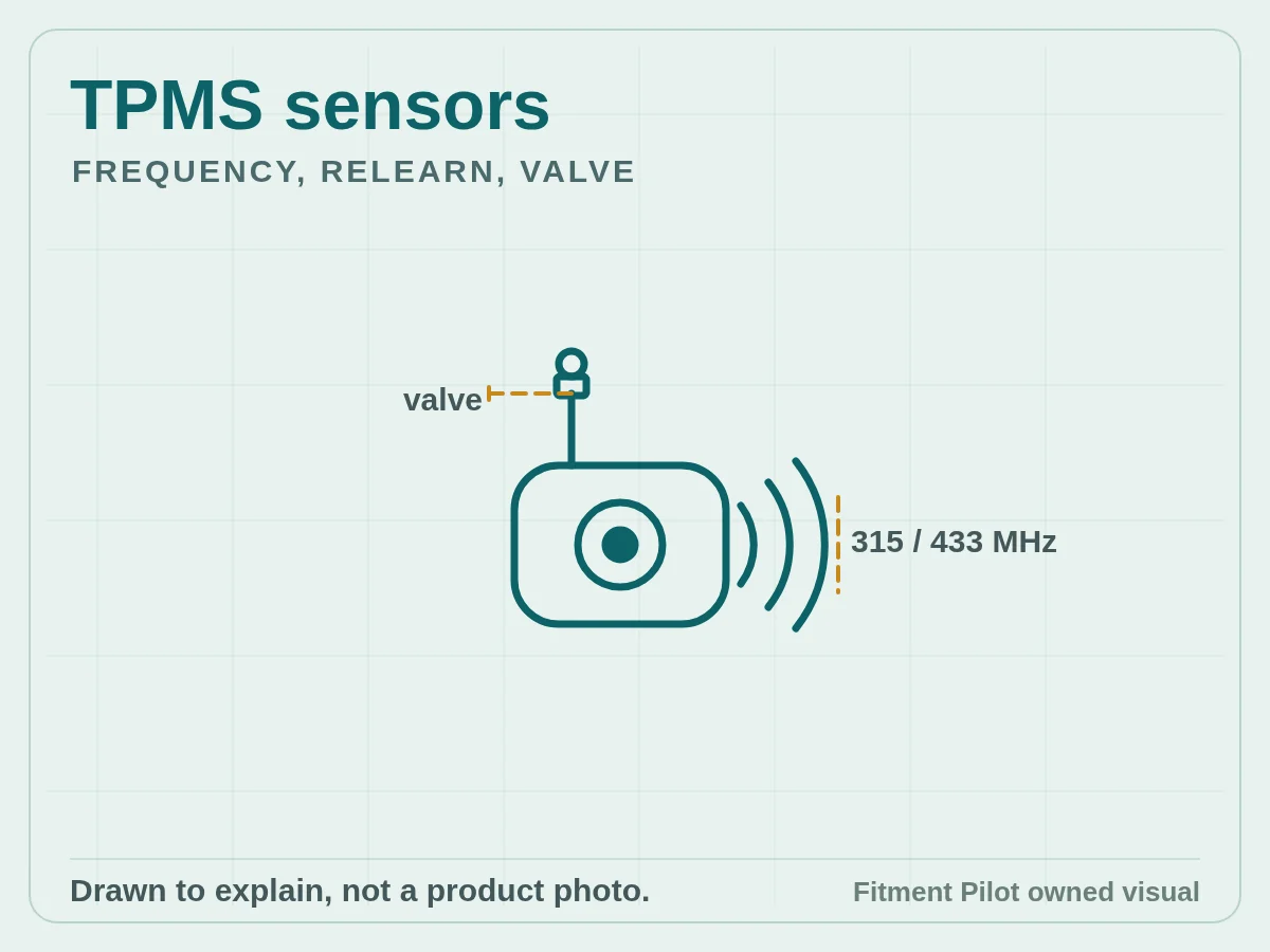 TPMS sensors owned fitment checklist visual